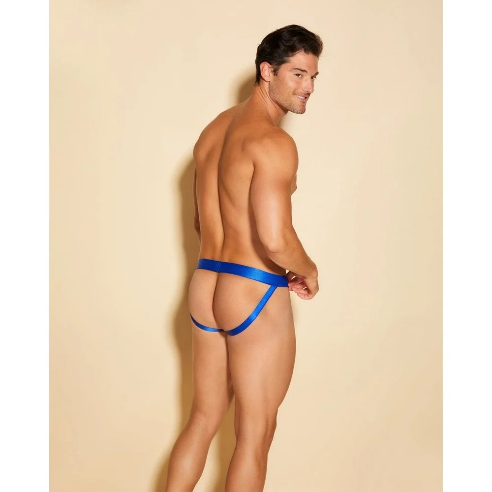 Cosabella Never Say Never Jock Strap Men's Lace Underwear Blue Print M New